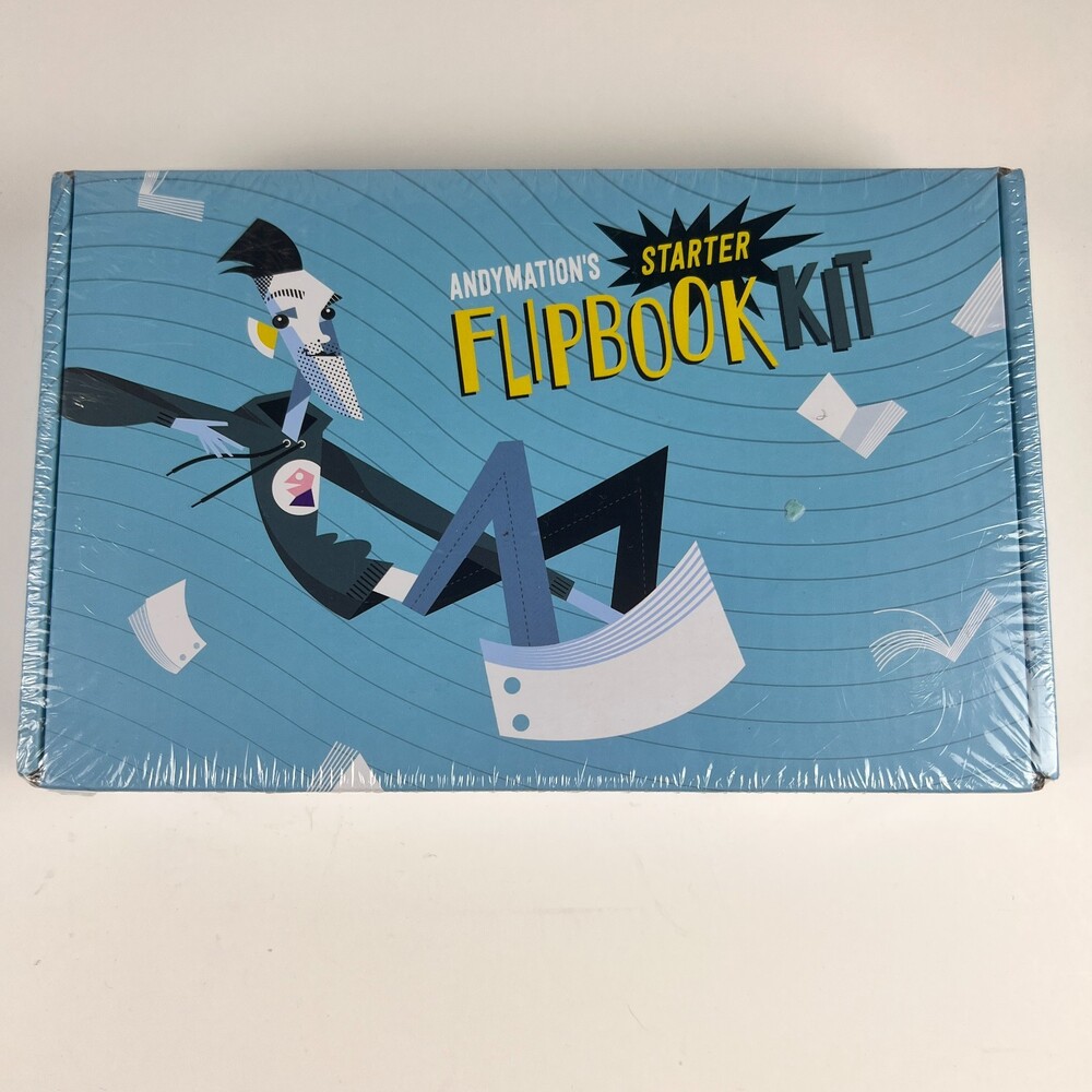 Andymation's Starter Flipbook Kit LED Light Pad Animation Art Drawing Set Sealed